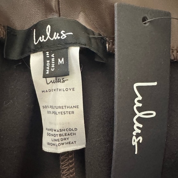 Lulus Rock Music Chocolate Brown Vegan Leather
Leggings, Size M, NWT - Picture 9 of 10